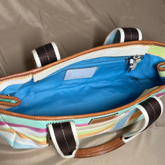 Coach Multicolor Striped Shoulder Bag - Picture 3 of 6